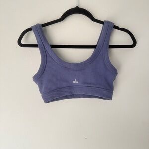 ALO Yoga Dark Purple Ribbed Top
